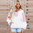 Leisure Style Oversize Contrast Color Long Sleeves Sweater