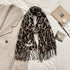 Female Vintage Leopard Print Artificial Cashmere Scarf