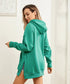 Women's Brushed Split Hoodie With Shoulder Sleeves