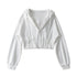 Women's Shoulder Hooded Double Zipper Sweater