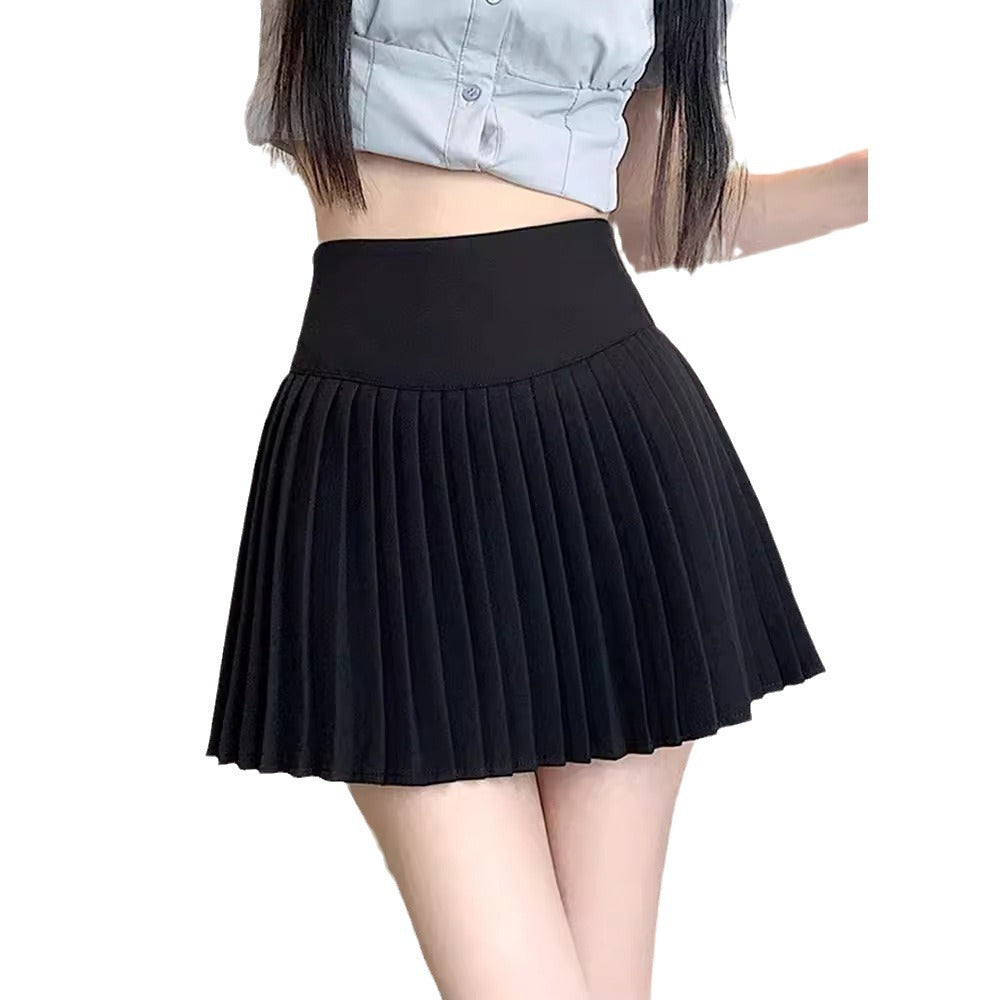 Hot Girl High Waist College Style White Jk Pleated Skirt Female