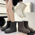 Women's Flat Mid-calf Rain Boots Non-slip Rubber Shoes