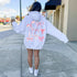 Women's Drop-shoulder Sleeve Thread Hoodie Sweater