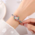 Fashion Small Oval Colorful Crystals Watch