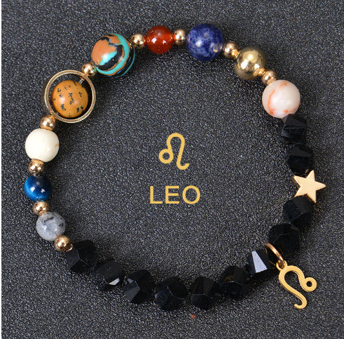 Eight Planets Twelve Constellations Bracelets Frosted Stone Beaded Bracelet