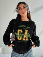 Cool Women's Hoodless Sweatshirt- California Print