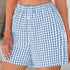 Holiday Women's Casual High Waist Loose Fashion Plaid Shorts