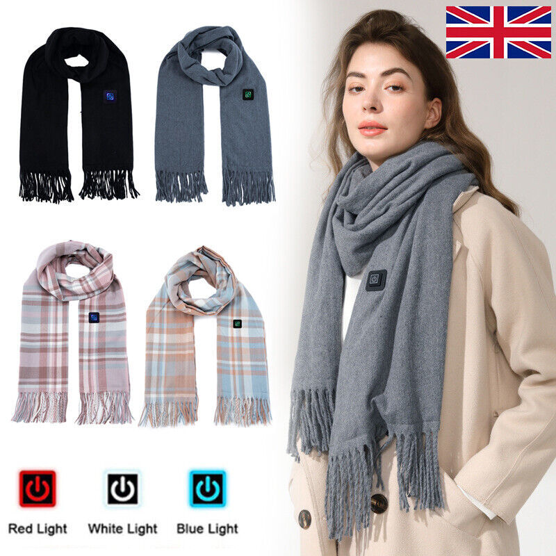 Smart Electric Heated Scarf Winter Neck Warmer Shawl USB