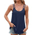New Solid Color Jacquard Round Neck Women's Bottom And Inner Shoulder Strap Tank Top