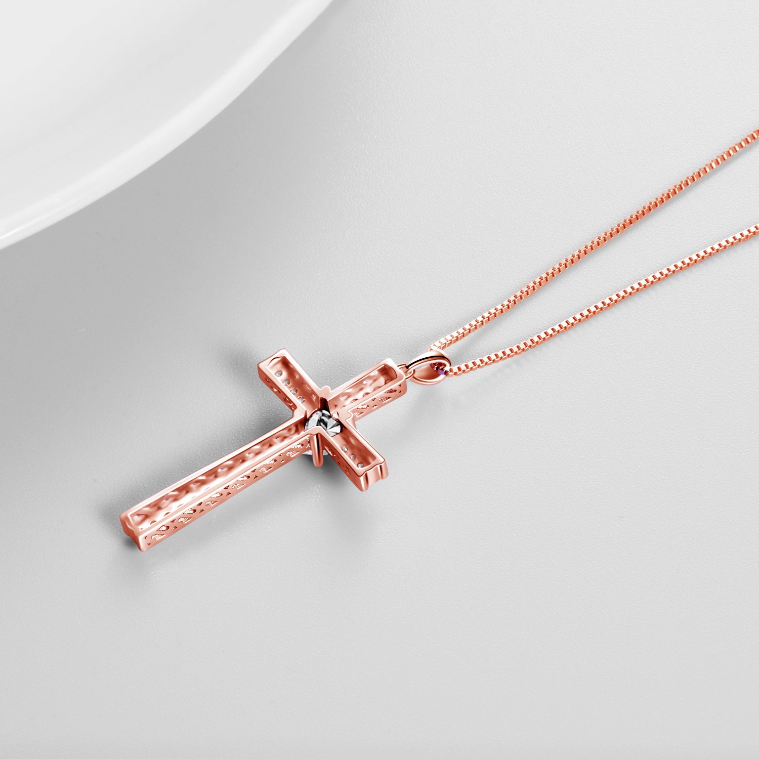 Rose Gold Plated Cross Necklace