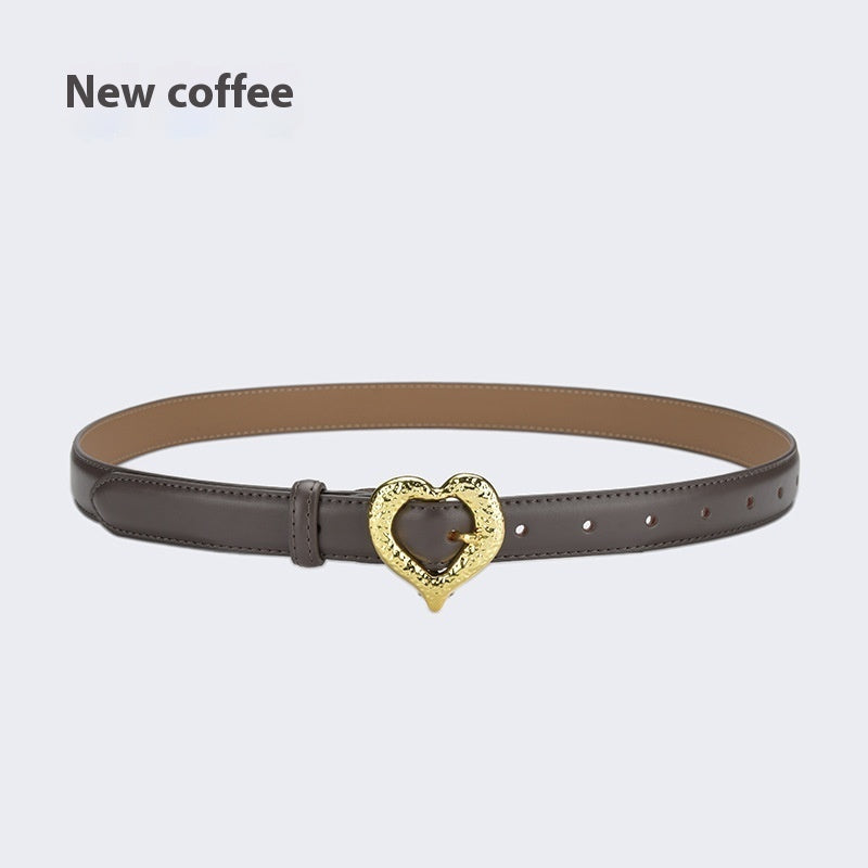 Personalized Love Leather Belt Female Fashion Belt Decoration