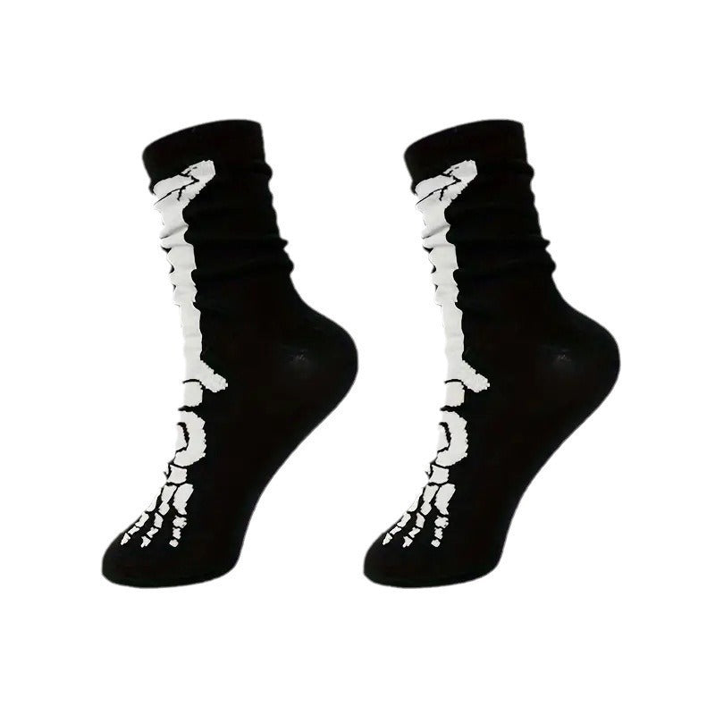 Women And Mens Funny Halloween Socks Adults Skeleton Dress Socks