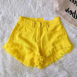 Mid-waist Korean Style Casual Hong Kong Style Burrs Tassels Hot Girl D