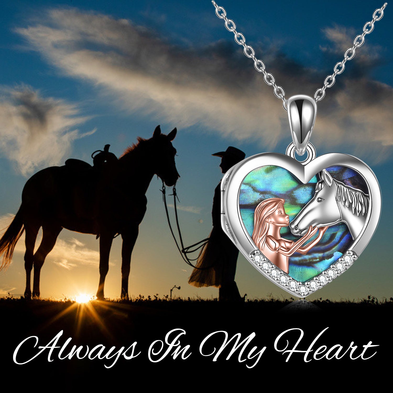 Horse Heart Necklace