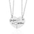Mother Daughter Puzzle Necklace | Silver Steel Heart Pendant |Bili Now