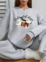 Warm Women's Hoodless Sweatshirt- Colorful Day's Print