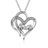 Sterling Silver Elephant Heart-shaped Pendant