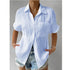 Splicing Pocket Short Sleeved Solid Color Temperament Casual Lapel Raglan