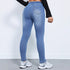 Women's Denim Trousers Autumn And Winter Drawstring Elastic Waist High Elastic Feet