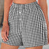 Holiday Women's Casual High Waist Loose Fashion Plaid Shorts