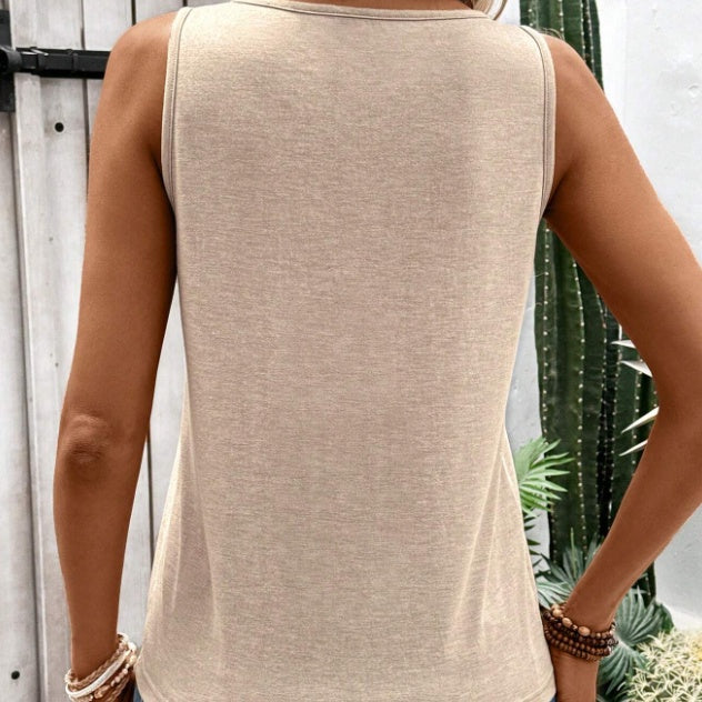 Women's Solid Color Simple Daily Wear Sleeveless Tank Top