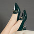 Women's Chunky Heel Plus Size Soft Leather Shoes