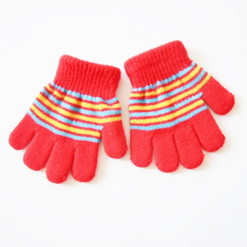 Autumn Winter Thermal Velvet Knitted Gloves