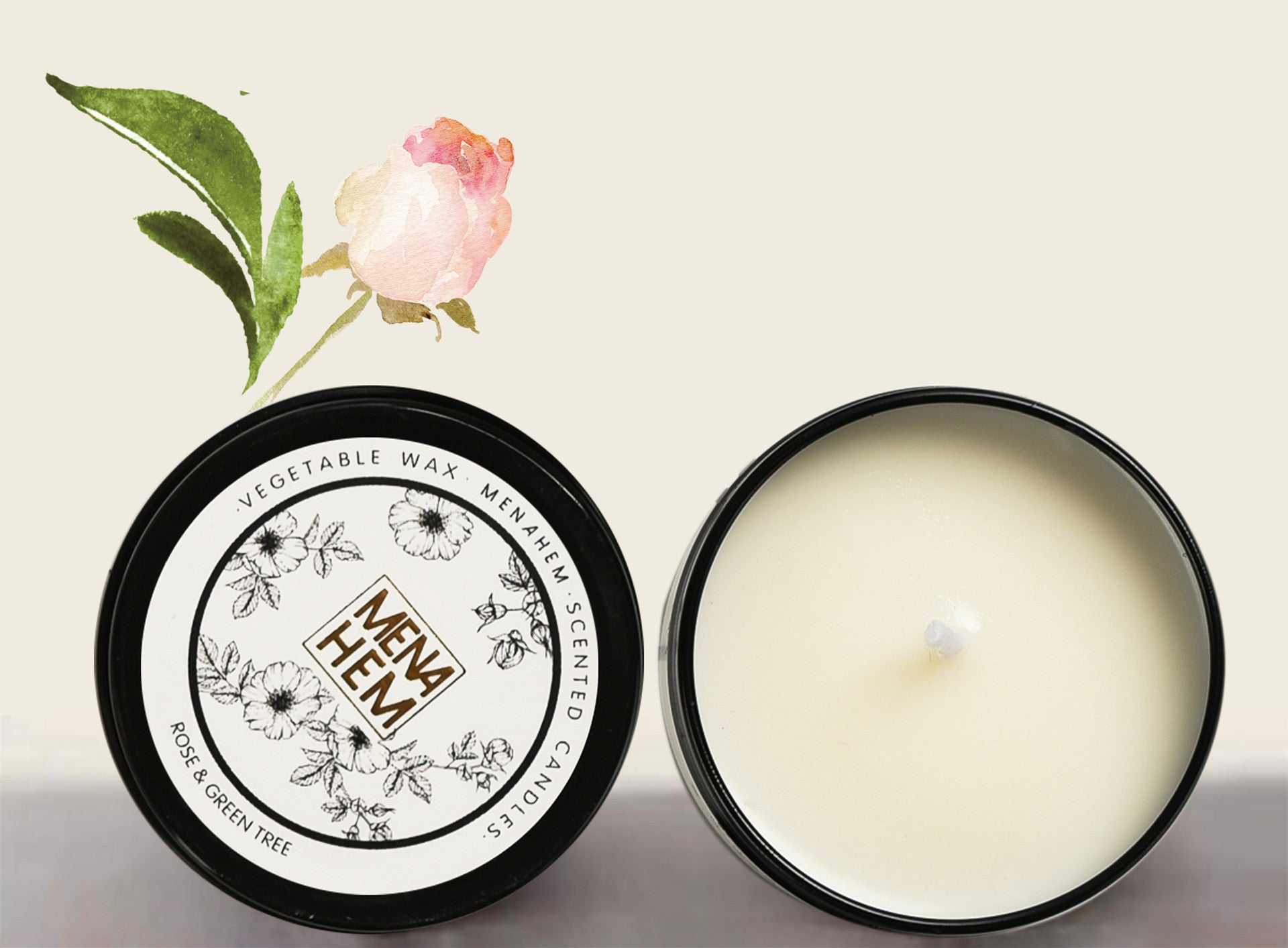 Black Tin Cans Aromatic Candles Smokeless