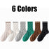 6 Pairs Womens Crew Socks Casual Knit Comfy Seamless