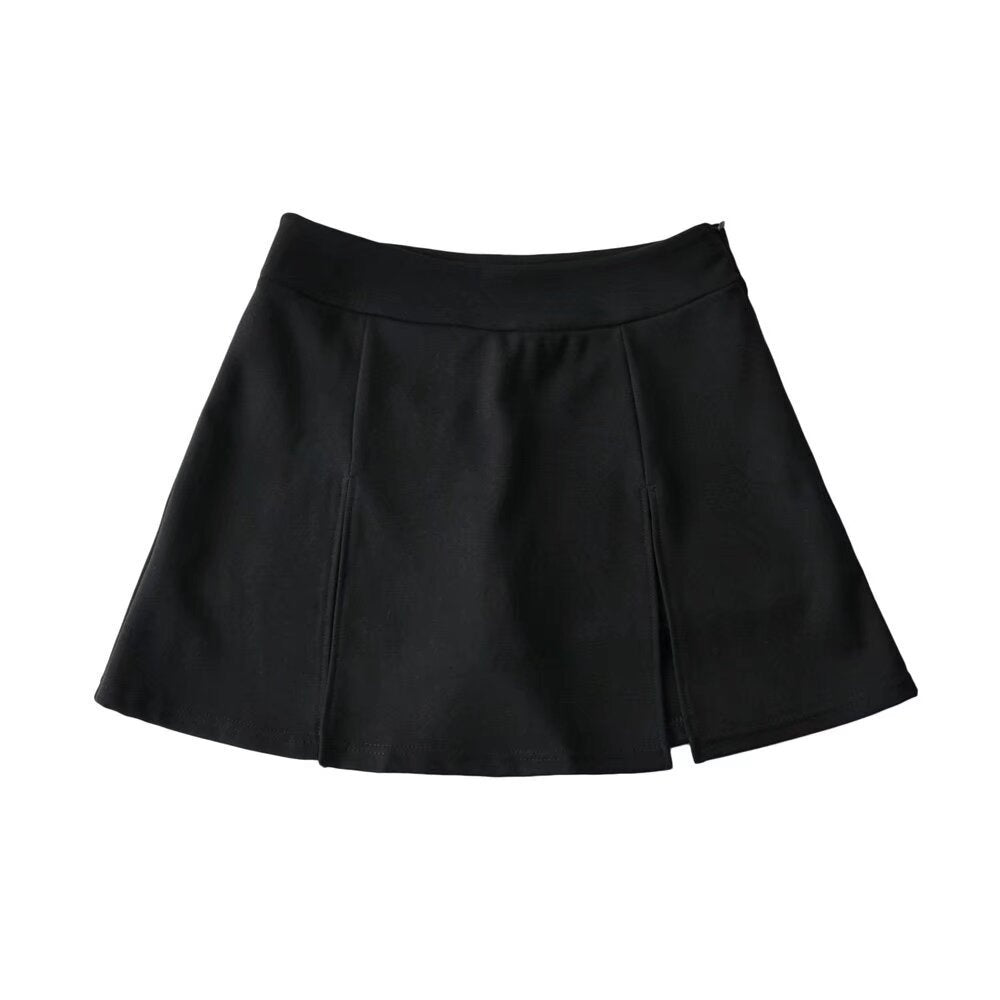 Exposure-proof Belt Lined Short Skirt