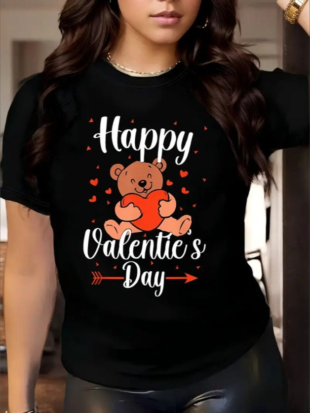 Love Valentine'S Day T-Shirt,   Couple T-Shirt, Couple Christmas, Fashion Casual T-Shirt, Short-Sleeved T-Shirt