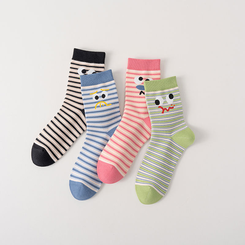 8 Pairs Womens Crew Socks Thin Soft Comfort Breathable Dress Socks