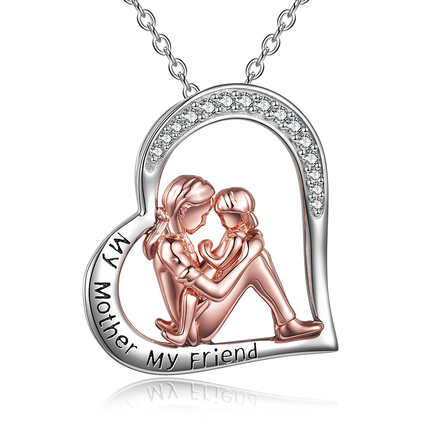 925 Sterling Silver Engraved My Mother My Friend Jewelry