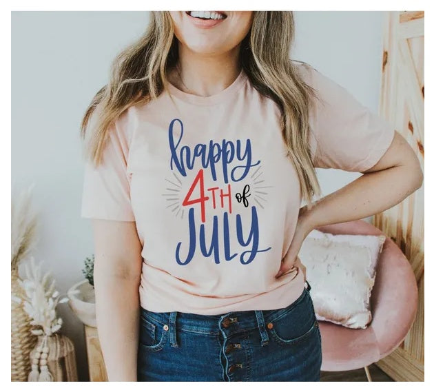 Printed Comfort T-Shirt | Patriotic USA Flag Tee | Bili Now
