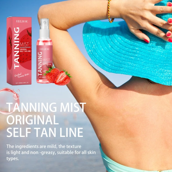 EELHOE Strawberry Tanning Mist Stay On Sun, Long-lasting, Tanning, Sun-kissed Skin, Gentle And Moisturizing Skincare