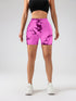 Women's Tie Dye High Waist V-Back Scrunch Yoga Shorts