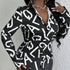 Ladies' Fashionable Temperament And Sexy English Letter Printed Shirt Top
