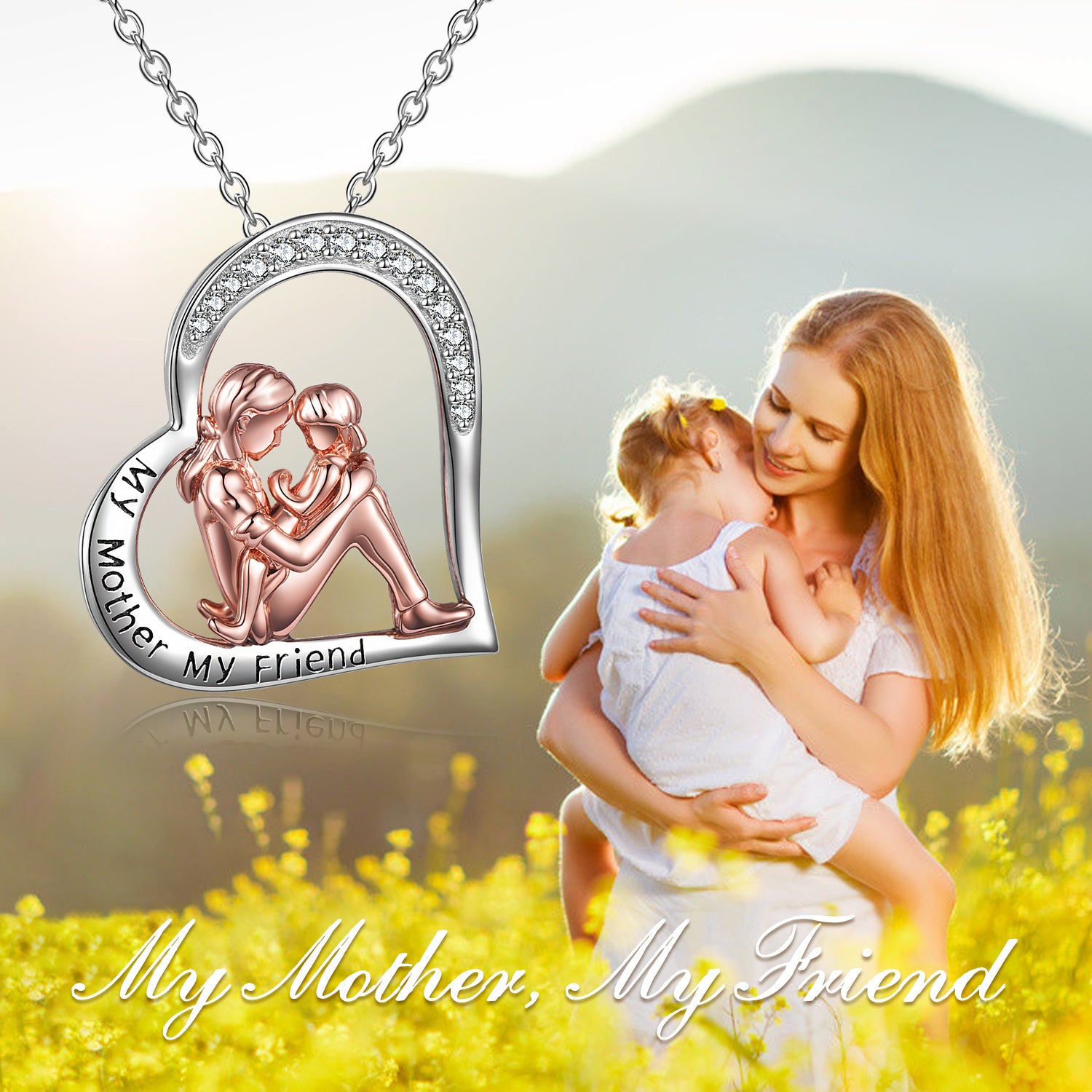 925 Sterling Silver Engraved My Mother My Friend Jewelry