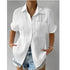 Splicing Pocket Short Sleeved Solid Color Temperament Casual Lapel Raglan