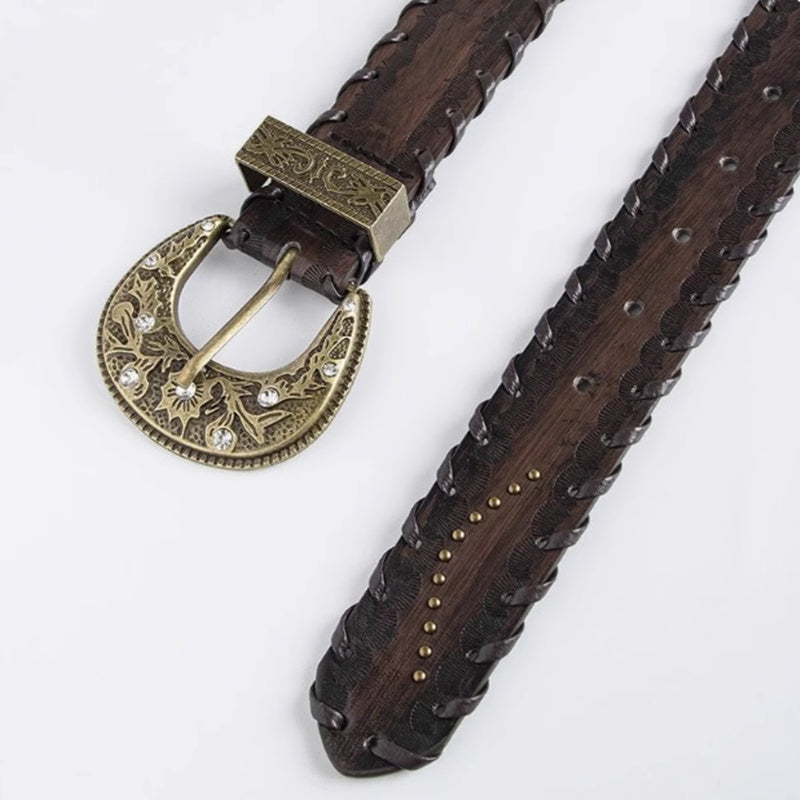 Vintage Rivet Brown Belt