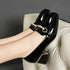 Women's Chunky Heel Plus Size Soft Leather Shoes