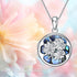 Personalized Flower Photo Locket Necklace