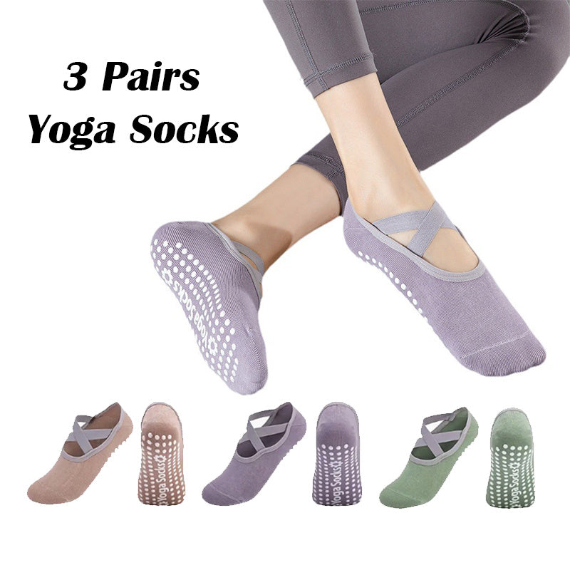 3 Pairs Yoga Socks For Women