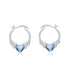 925 Sterling Silver Love Heart Hoop Earrings