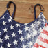 American Flag Print Mini Dress | American Flag V-neck Dress | Bili Now