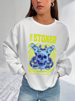 Cool Women's Hoodless Sweatshirt- The Stoner Print