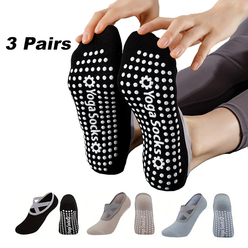 3 Pairs Yoga Socks For Women