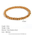 Niche Vintage Stainless Steel Plated 18K Elastic Bead Bracelet