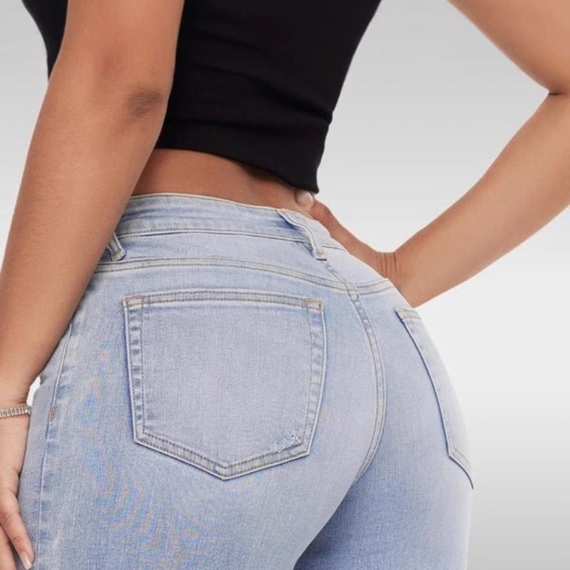 Narrow Wide-leg Pants High Waist Hip Lift Straight Loose Jeans