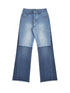 Women's Patchwork Color Fashionable Temperament Bell-bottom Pants Jeans